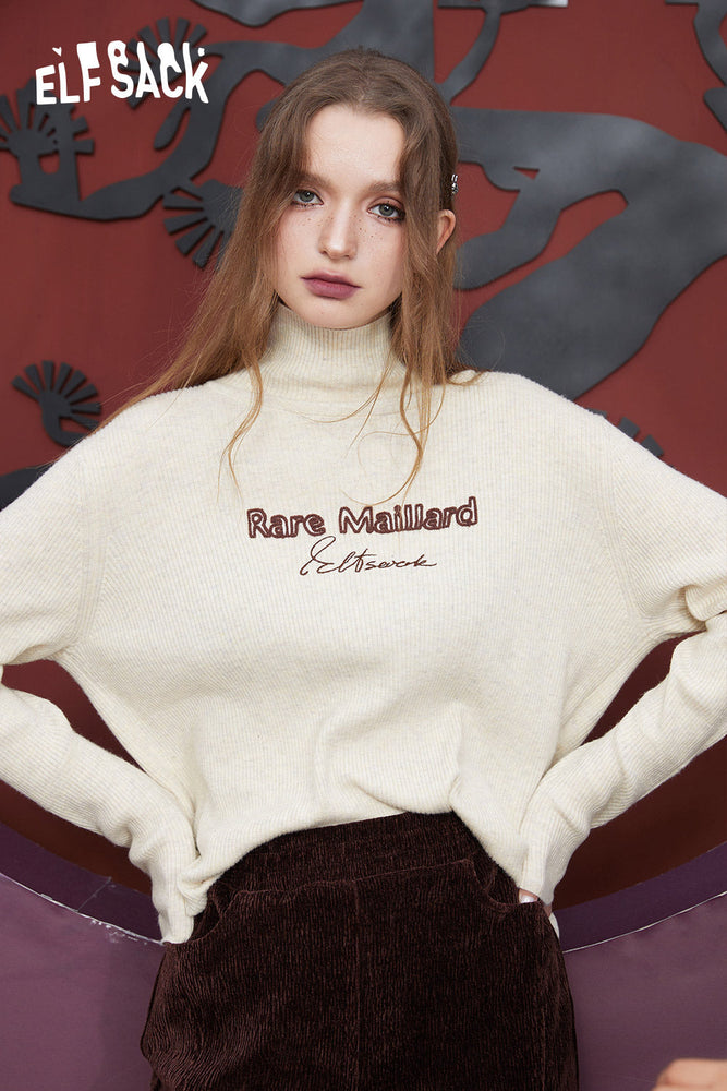
                  
                    ELFSACK Slim Solid Color Turtleneck Undershirt Woman 2023 Winter Knitwears Sweaters
                  
                