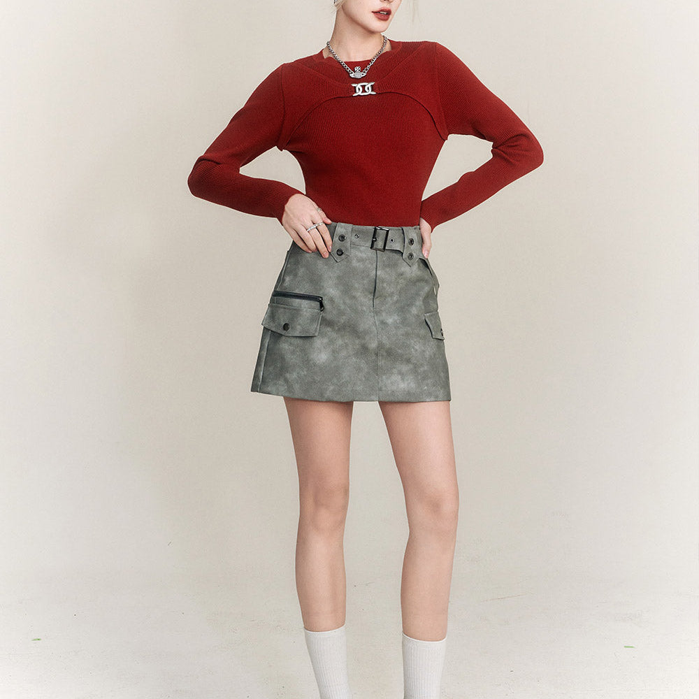 
                  
                    ELFSACK New Chinese Style Slim Knitwear Women 2023 Winter Solid Color Designer Tops
                  
                