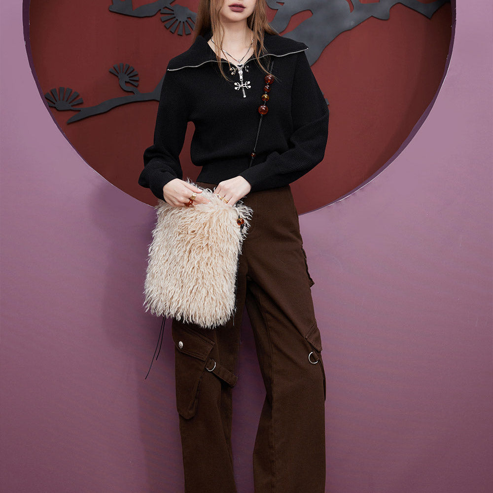
                  
                    ELFSACK Cotton Cargo Pants Women 2023 Winter High Waist American Style Casual Daily Trousers
                  
                