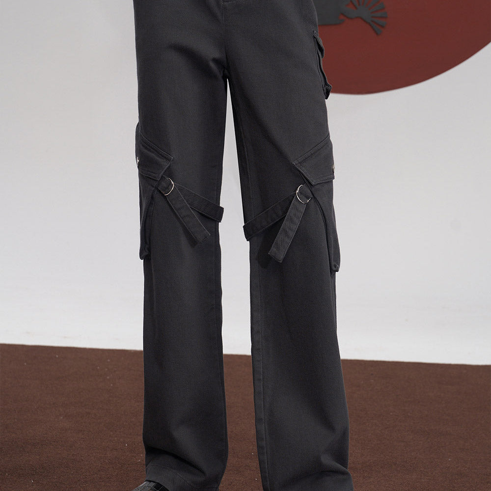 
                  
                    ELFSACK Cotton Cargo Pants Women 2023 Winter High Waist American Style Casual Daily Trousers
                  
                