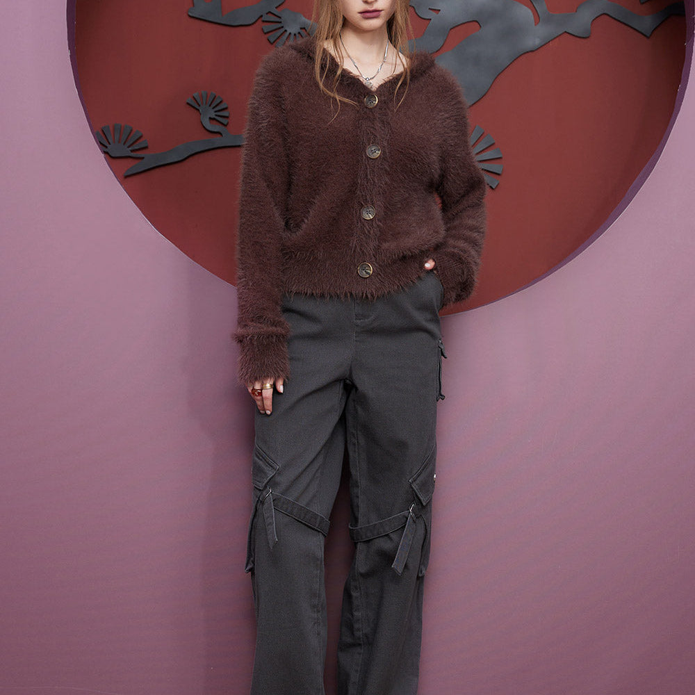 
                  
                    ELFSACK Cotton Cargo Pants Women 2023 Winter High Waist American Style Casual Daily Trousers
                  
                