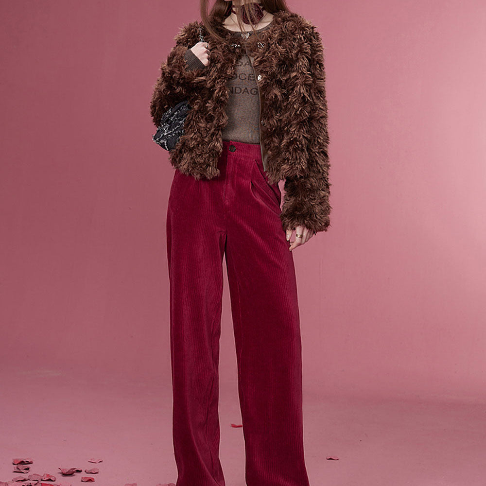 
                  
                    ELFSACK Korean Fashion Corduroy Pants Women 2023 Winter New Sports Trousers
                  
                