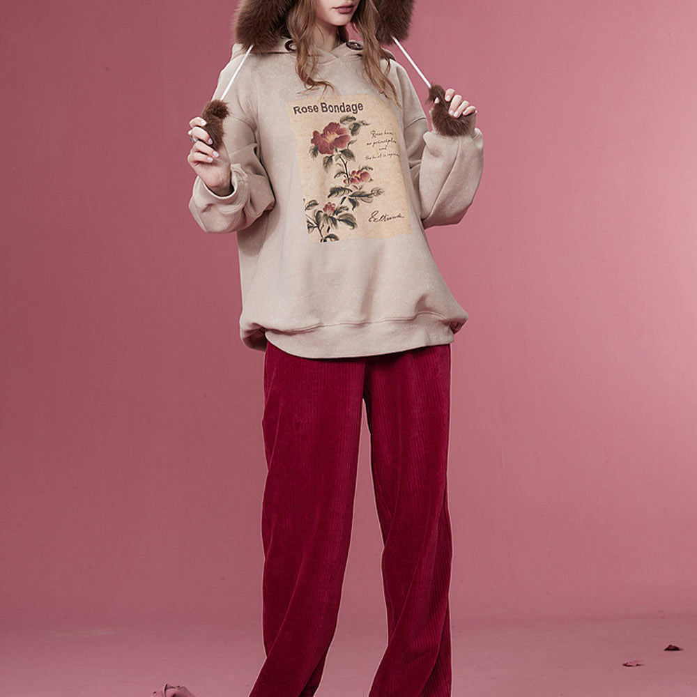 
                  
                    ELFSACK Korean Fashion Corduroy Pants Women 2023 Winter New Sports Trousers
                  
                