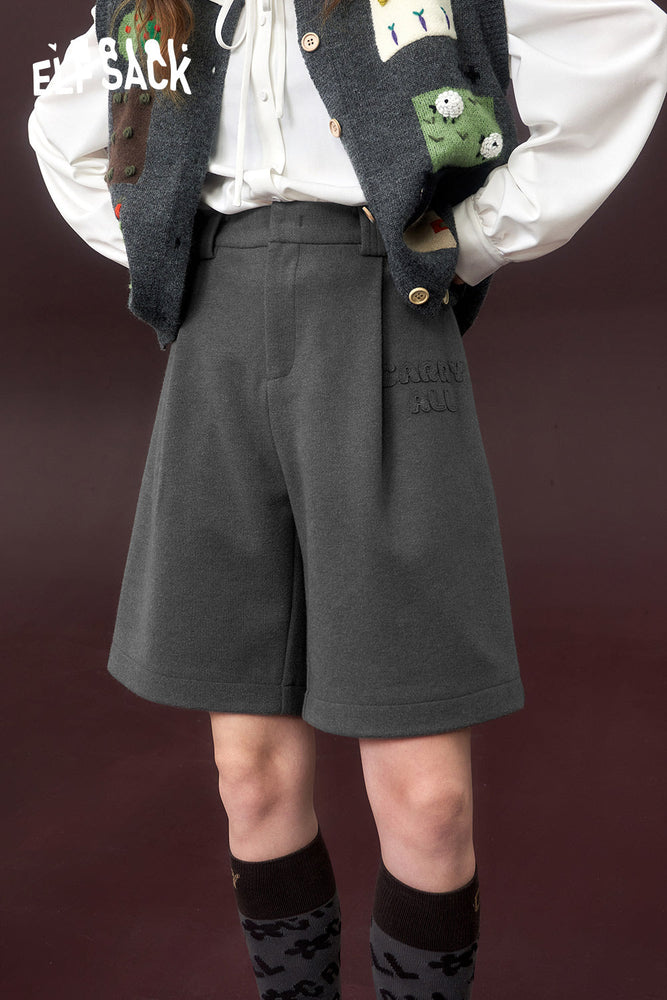 
                  
                    ELFSACK Korean Fashion Gray High Waist Shorts Women 2023 Winter New Casual Dressy Bottoms
                  
                