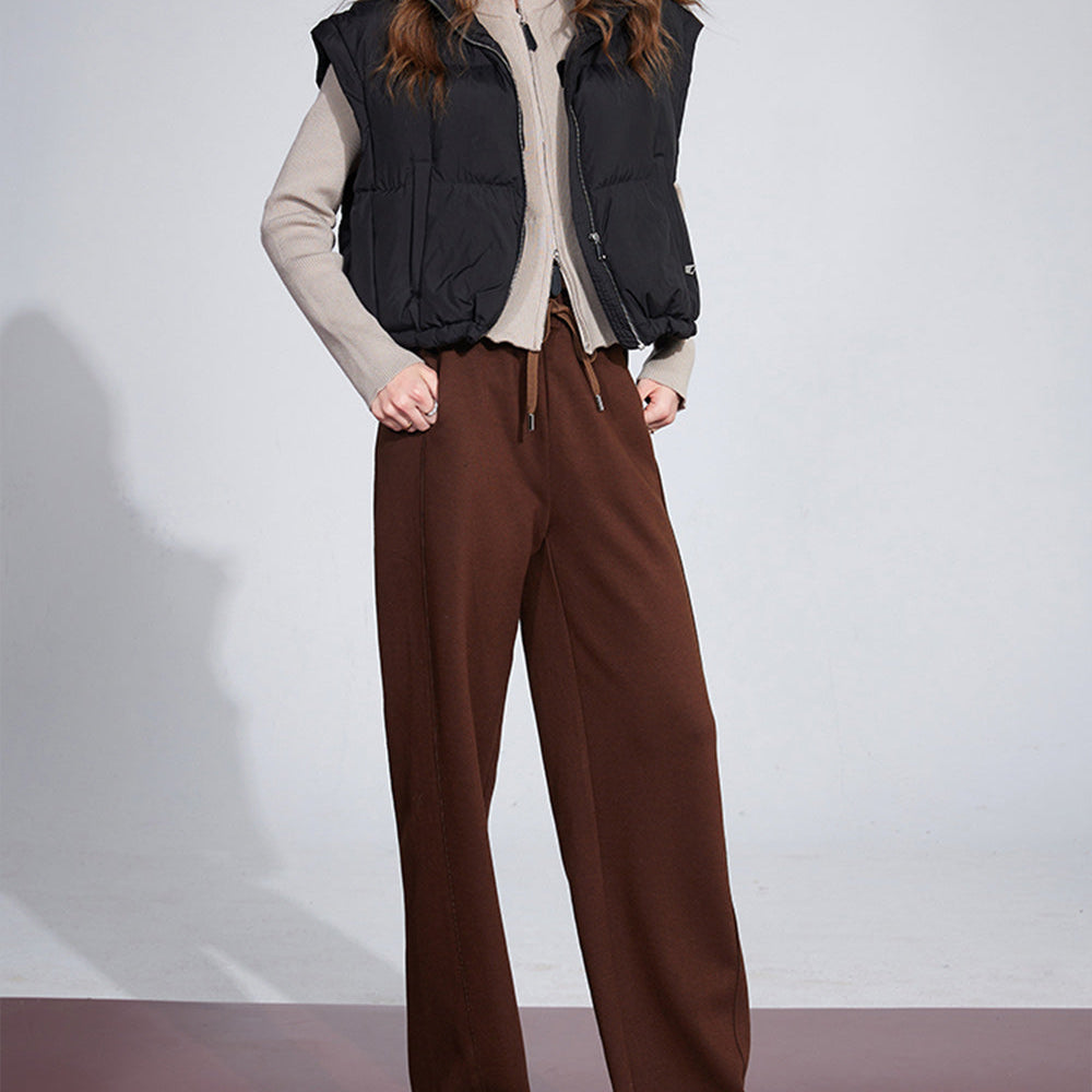 
                  
                    ELFSACK Sports Wide Pants Women 2023 Winter New High Waist Casual Dressy Trousers
                  
                