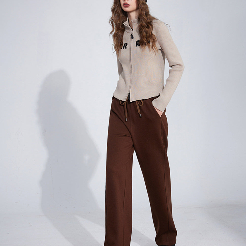 
                  
                    ELFSACK Sports Wide Pants Women 2023 Winter New High Waist Casual Dressy Trousers
                  
                