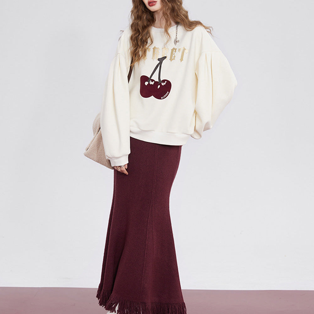 
                  
                    ELFSACK High Waist Tassels Fishtail Skirt Women 2023 Winter New Party Dress For Women
                  
                