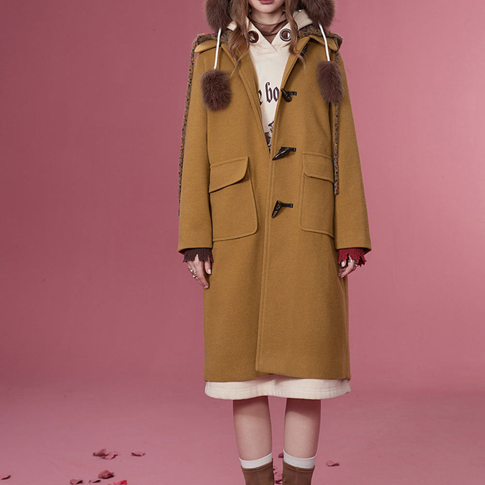 
                  
                    ELFSACK Plus Size Hoodied Coats Women 2023 Winter New Korean Fashion Mid-length Outwears
                  
                