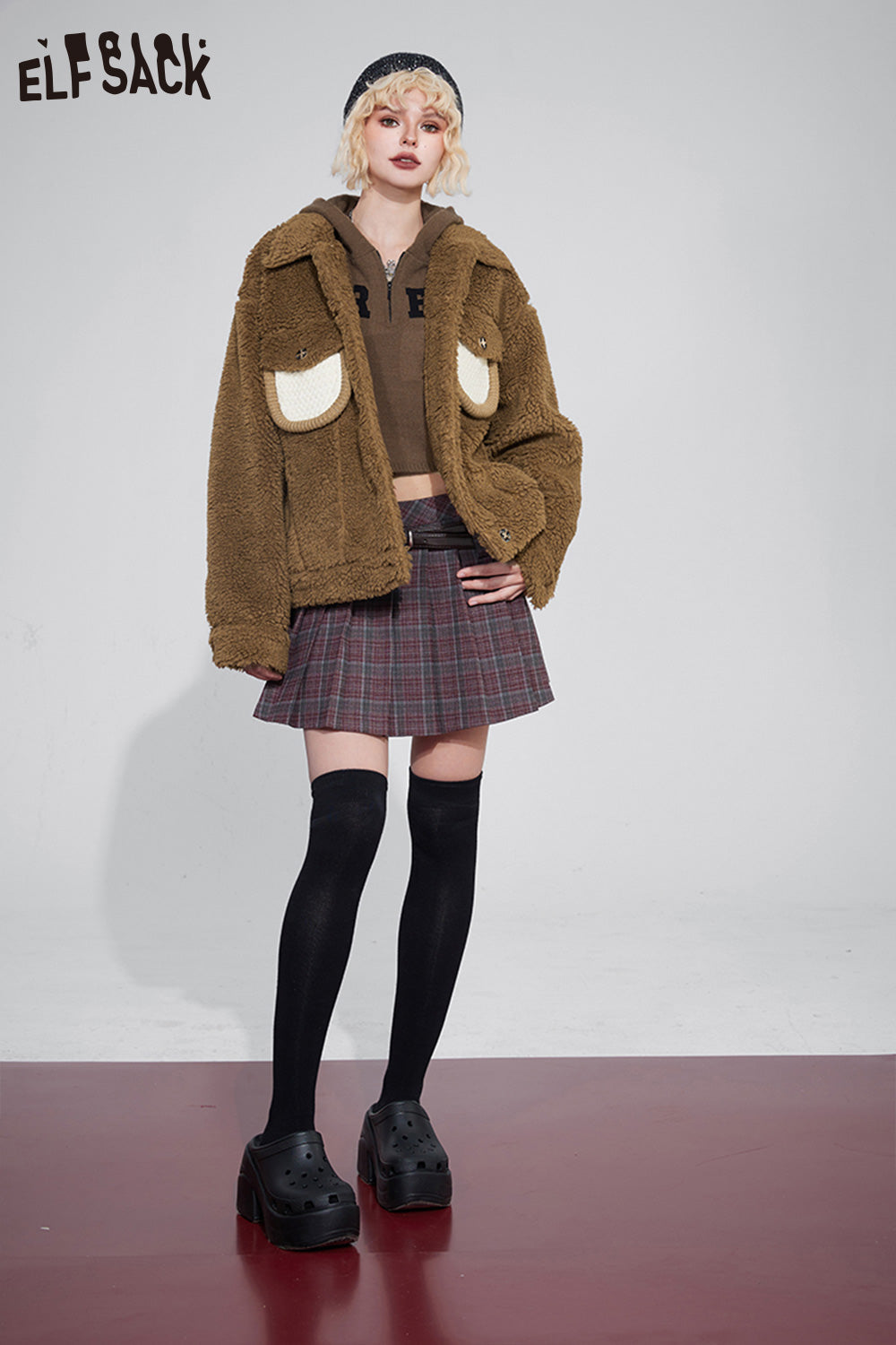 ELFSACK Thicken Cotton Jackets Women Plus Size Fashion Outwears