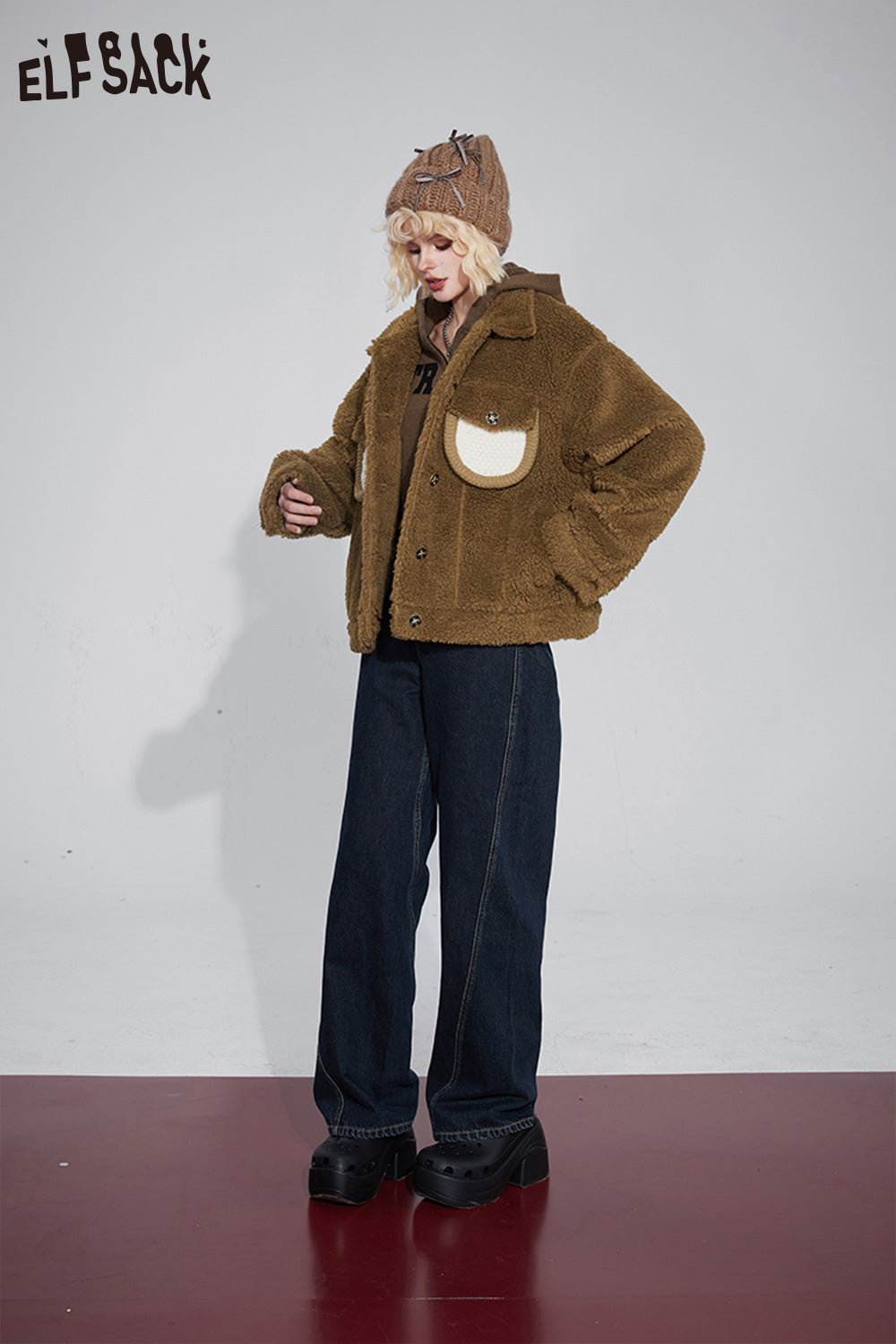 ELFSACK Thicken Cotton Jackets Women Plus Size Fashion Outwears
