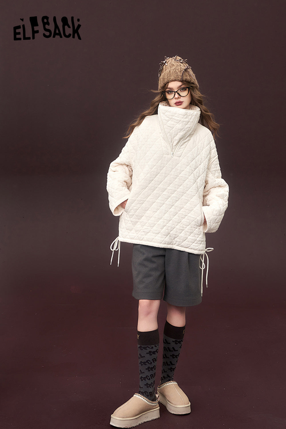 
                  
                    ELFSACK Pullover Cotton Jacket Women 2023 Winter New Designer Korean Fashion Outwears
                  
                