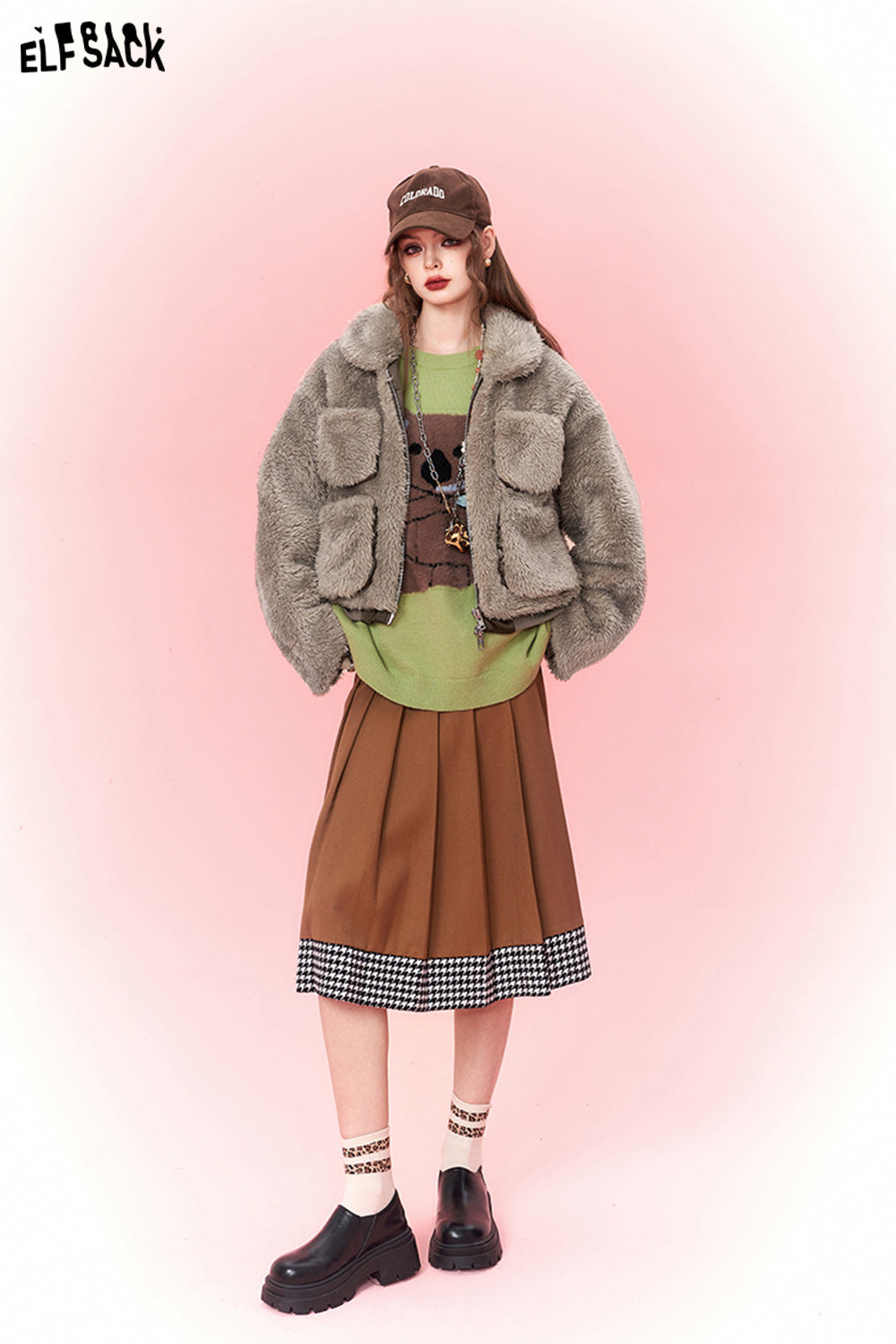 
                  
                    ELFSACK Thicken Plush Coats Women 2023 Winter New Chinese Style Luxury Warm Outwears
                  
                