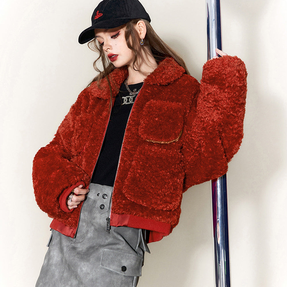 
                  
                    ELFSACK Thicken Plush Coats Women 2023 Winter New Chinese Style Luxury Warm Outwears
                  
                
