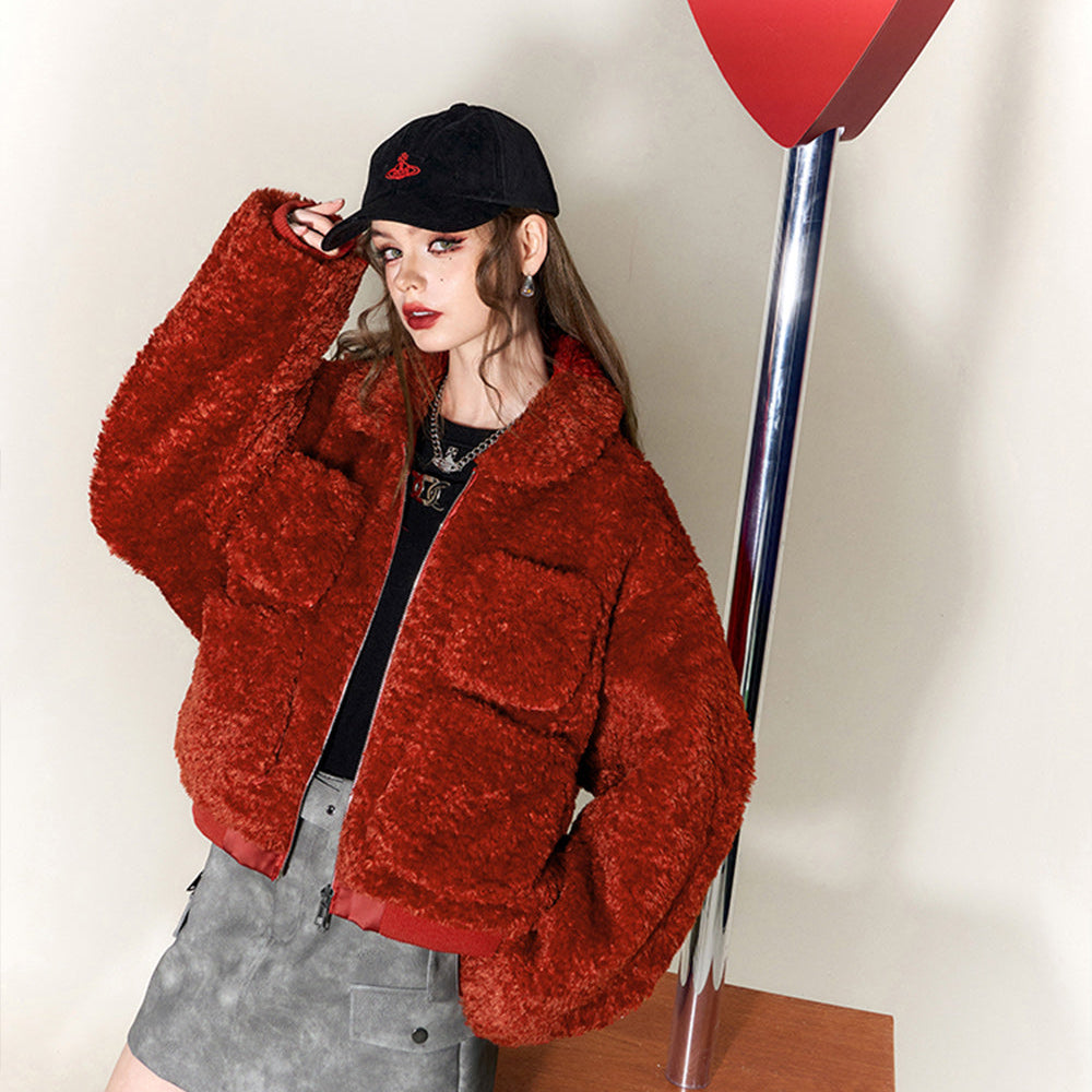 
                  
                    ELFSACK Thicken Plush Coats Women 2023 Winter New Chinese Style Luxury Warm Outwears
                  
                