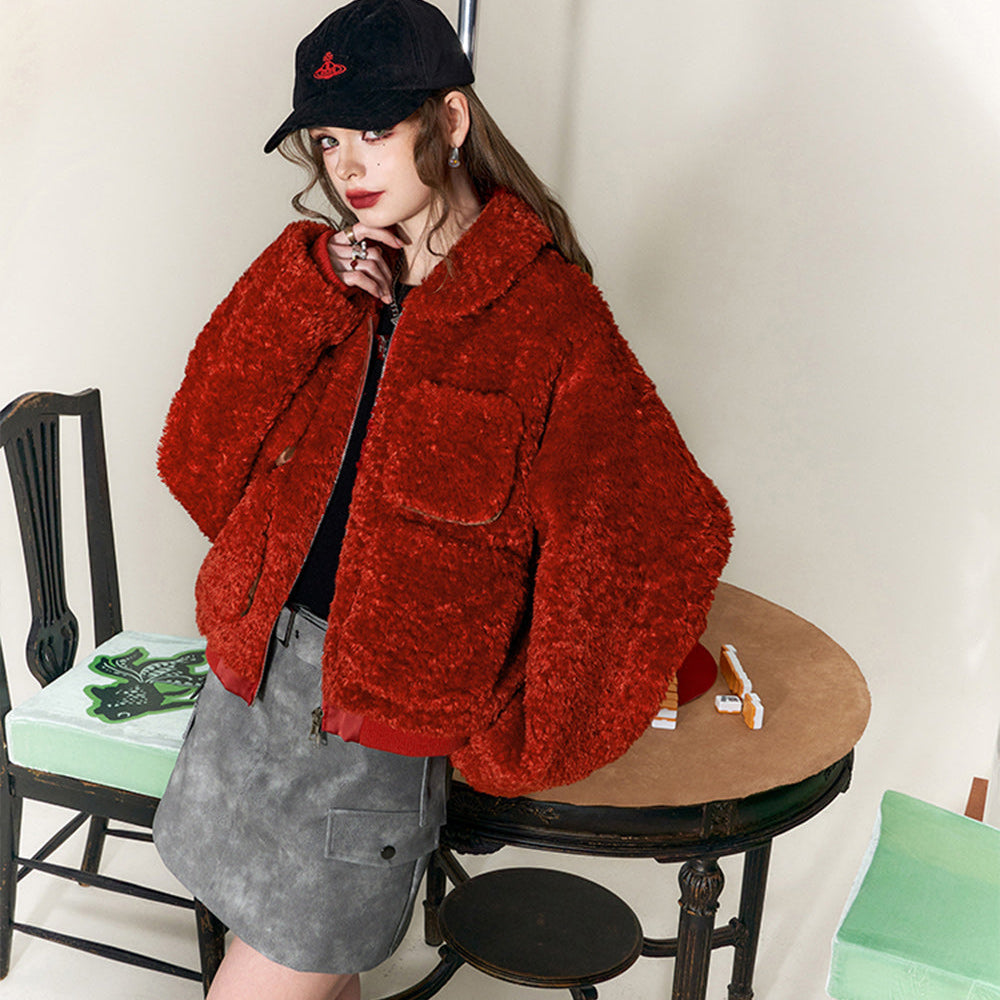 
                  
                    ELFSACK Thicken Plush Coats Women 2023 Winter New Chinese Style Luxury Warm Outwears
                  
                