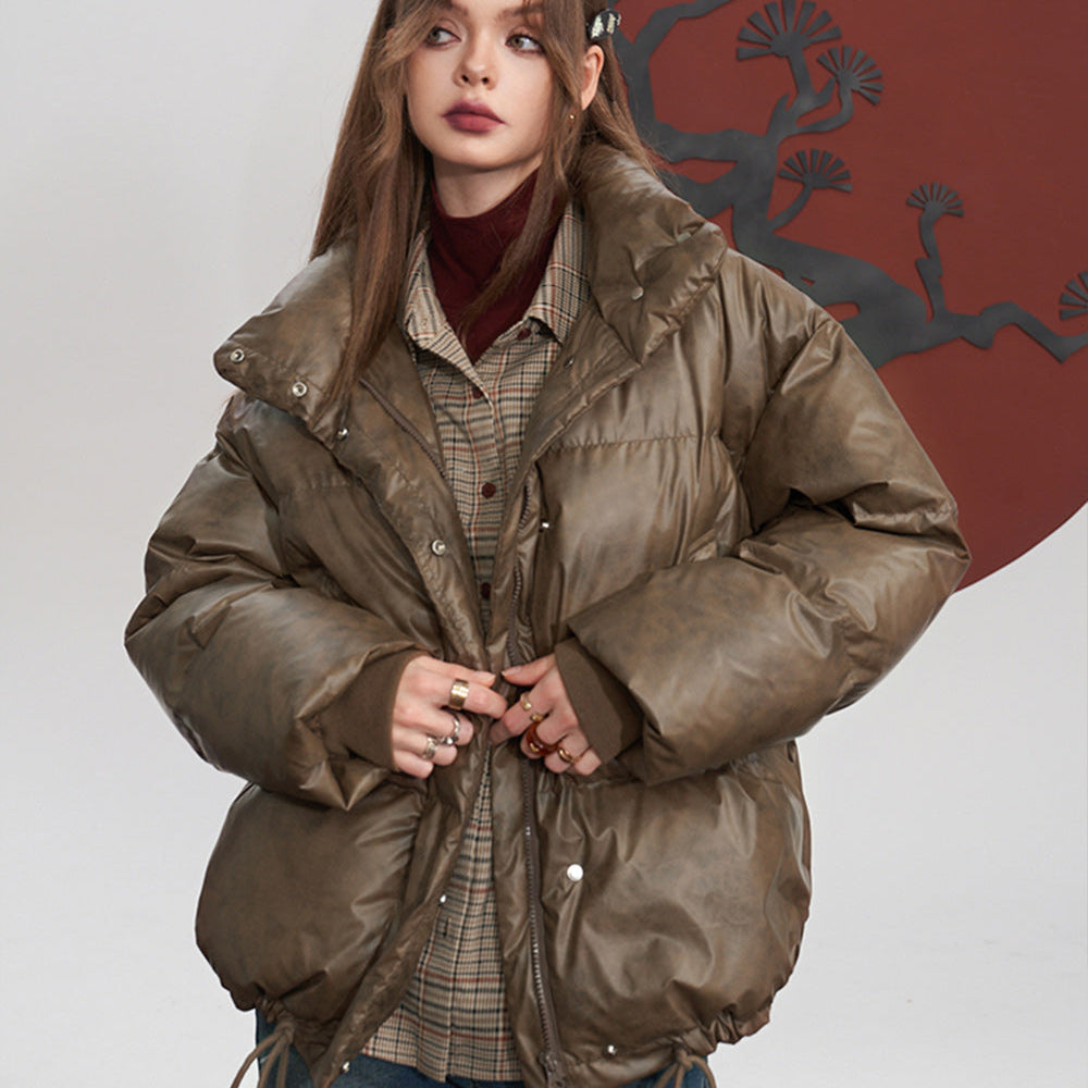 
                  
                    ELFSACK Brown Down Coats Women 2023 Winter Loose Designed Jackets
                  
                