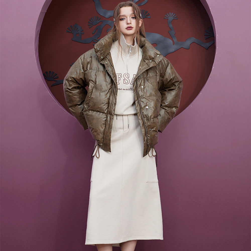 
                  
                    ELFSACK Brown Down Coats Women 2023 Winter Loose Designed Jackets
                  
                