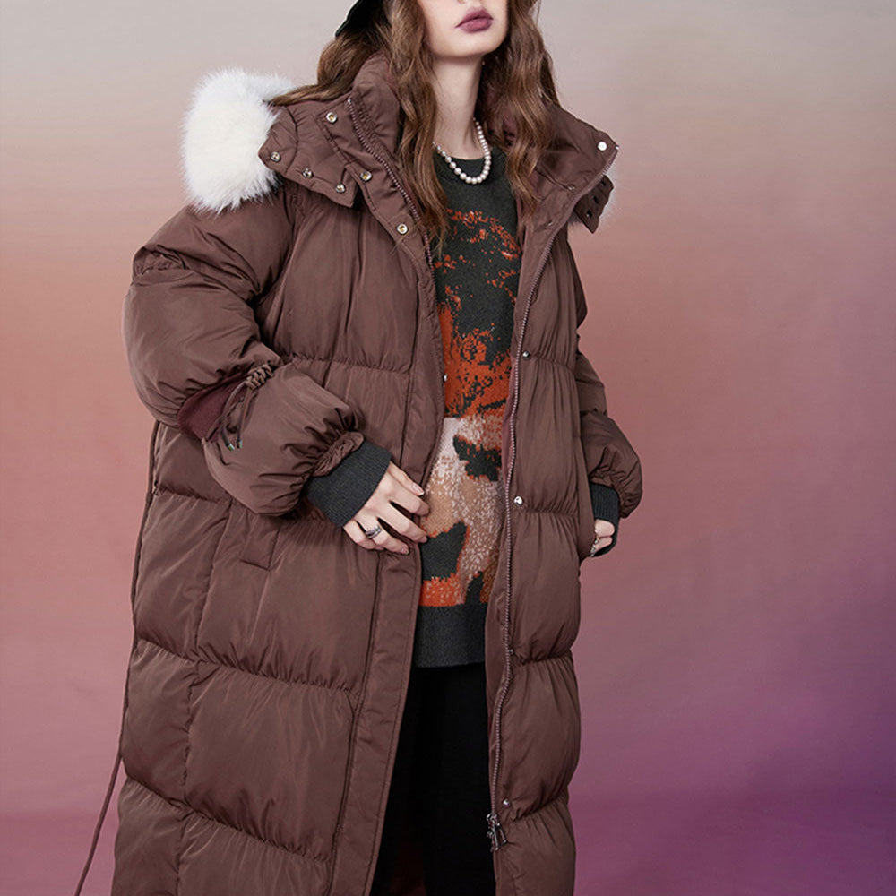 
                  
                    ELFSACK 2000s Retro Houndstooth Down Coats Women 2023 Winter New Designed Jackets
                  
                