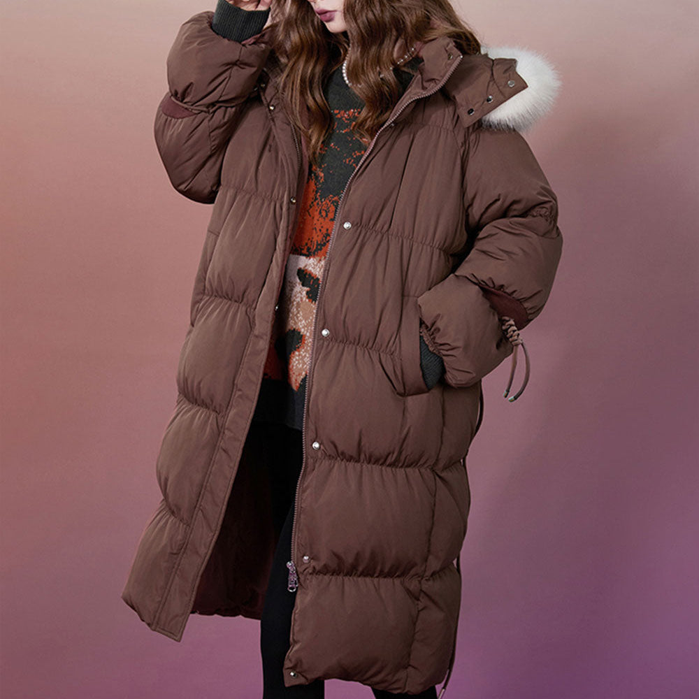 
                  
                    ELFSACK 2000s Retro Houndstooth Down Coats Women 2023 Winter New Designed Jackets
                  
                