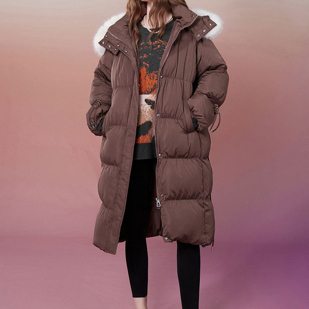 
                  
                    ELFSACK 2000s Retro Houndstooth Down Coats Women 2023 Winter New Designed Jackets
                  
                