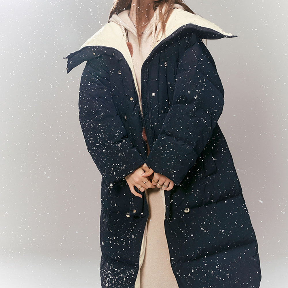 
                  
                    ELFSACK Korean Fashion Down Coats Women 2023 Winter New Luxury Mid-length Outwears
                  
                