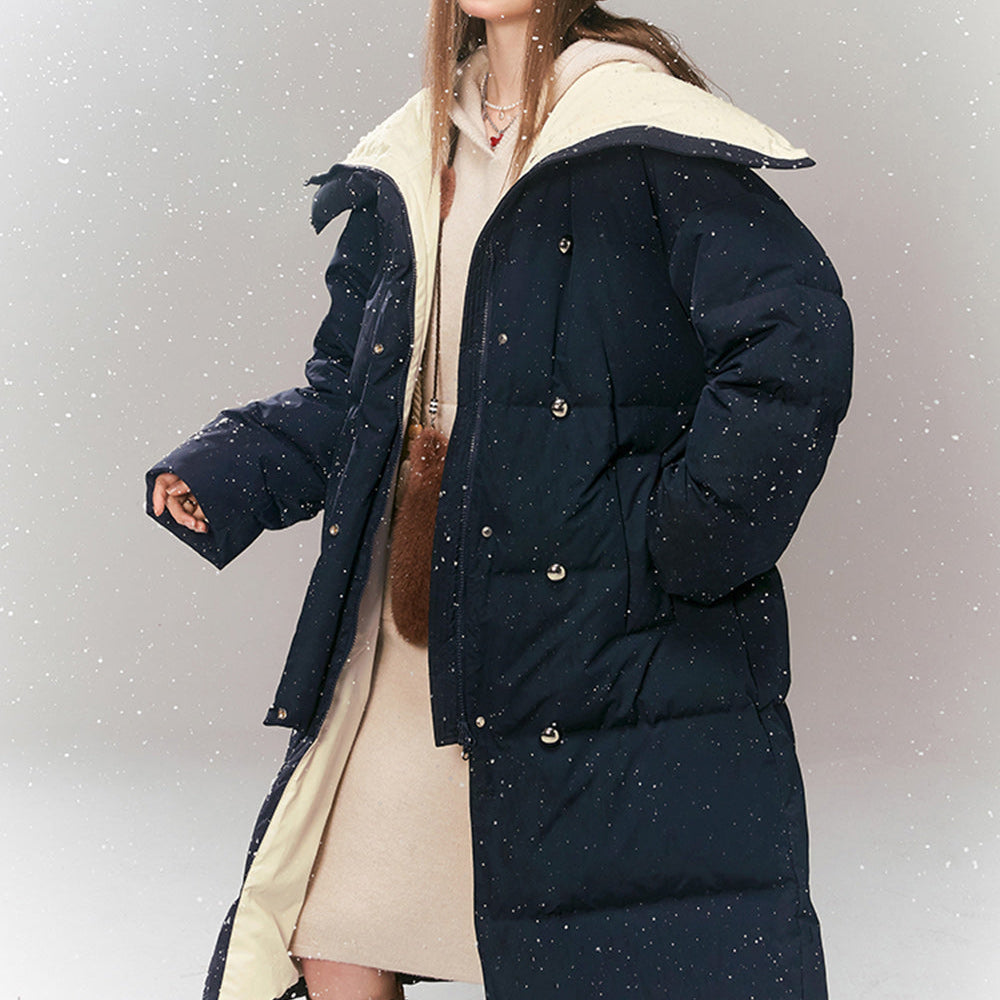 
                  
                    ELFSACK Korean Fashion Down Coats Women 2023 Winter New Luxury Mid-length Outwears
                  
                