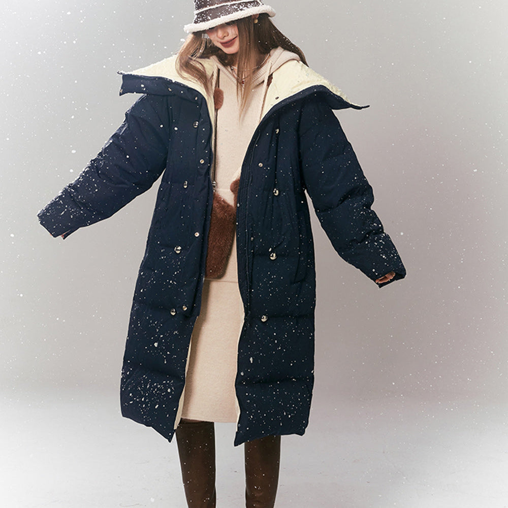 
                  
                    ELFSACK Korean Fashion Down Coats Women 2023 Winter New Luxury Mid-length Outwears
                  
                