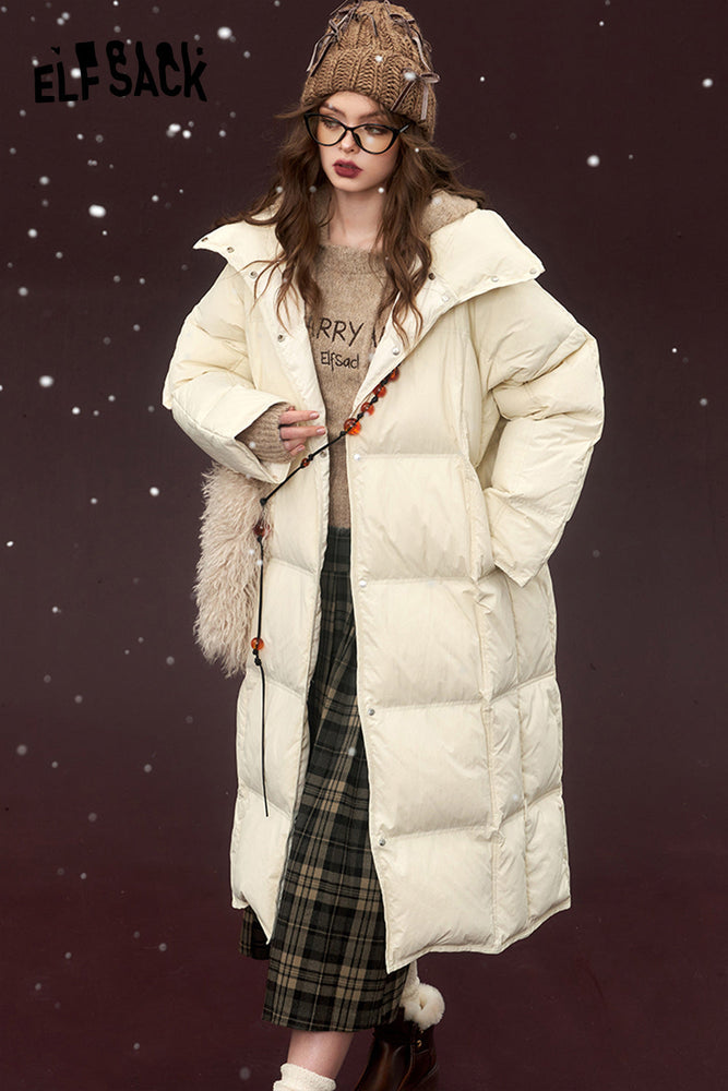 
                  
                    ELFSACK Plus Size Thick Down Coat Women 2023 Winter New Korean Fashion Outwear
                  
                