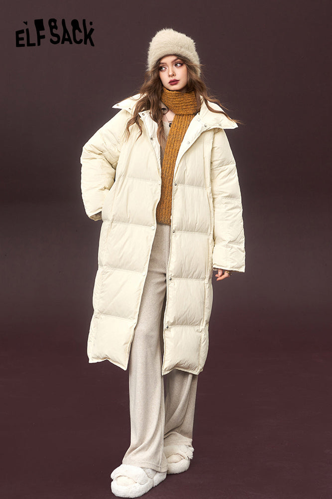 
                  
                    ELFSACK Plus Size Thick Down Coat Women 2023 Winter New Korean Fashion Outwear
                  
                