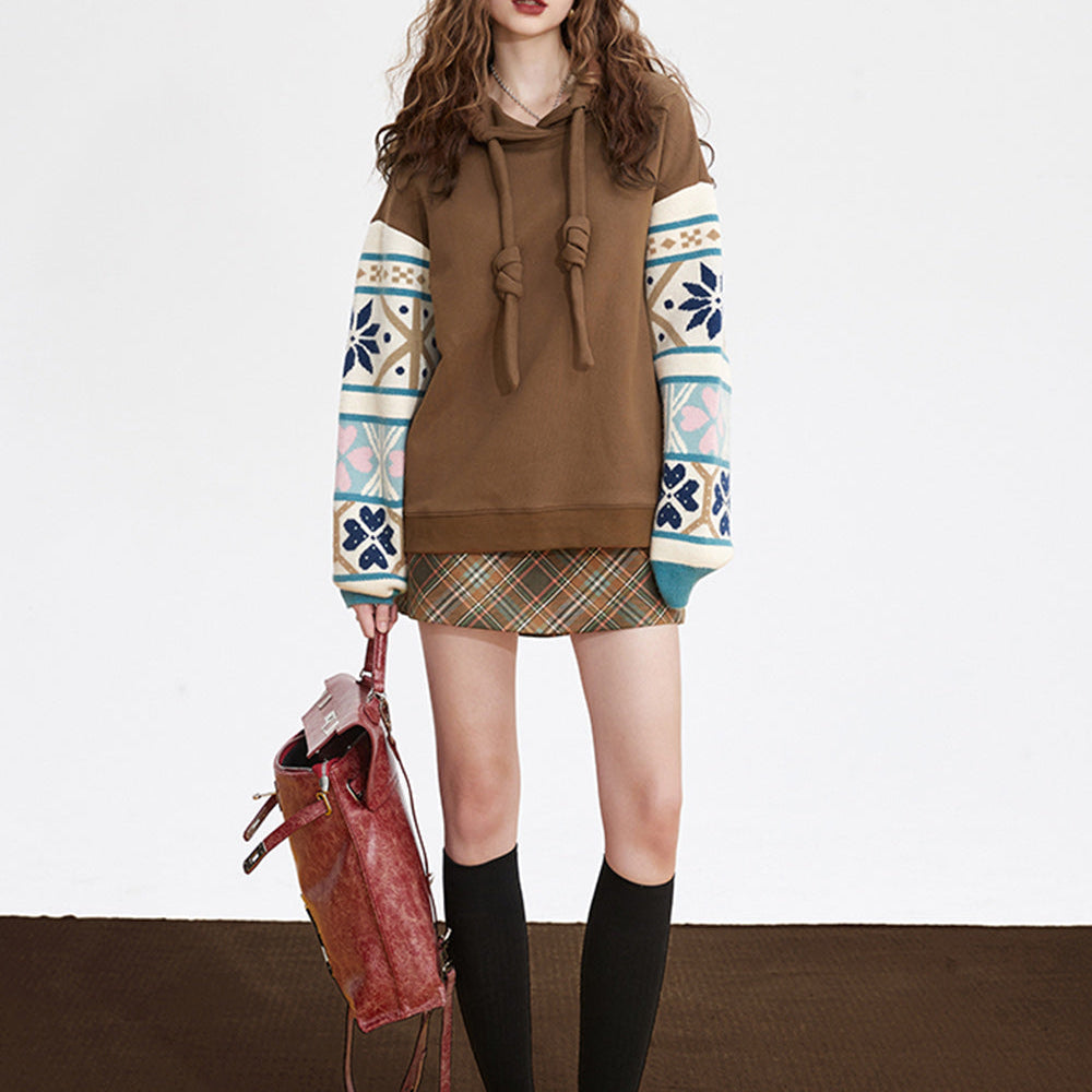 
                  
                    ELFSACK High Waist Plaid Glove Suede Skirt Women 2023 Winter Basic Bottom
                  
                