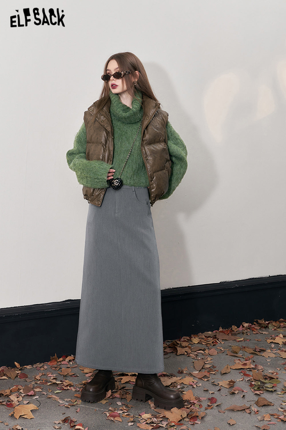 ELFSACK Korean Fashion Skirts Women A-line Elegant Luxury Bottom