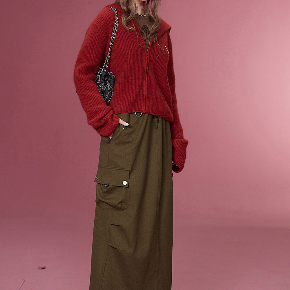 
                  
                    ELFSACK Korean Fashion Skirts Women 2023 Winter New Designer Sports Bottom
                  
                