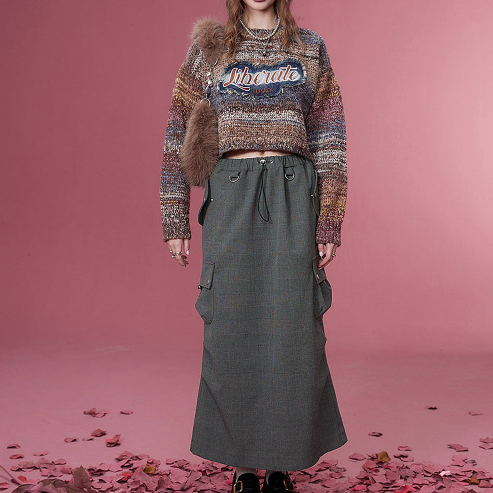 
                  
                    ELFSACK Korean Fashion Skirts Women 2023 Winter New Designer Sports Bottom
                  
                