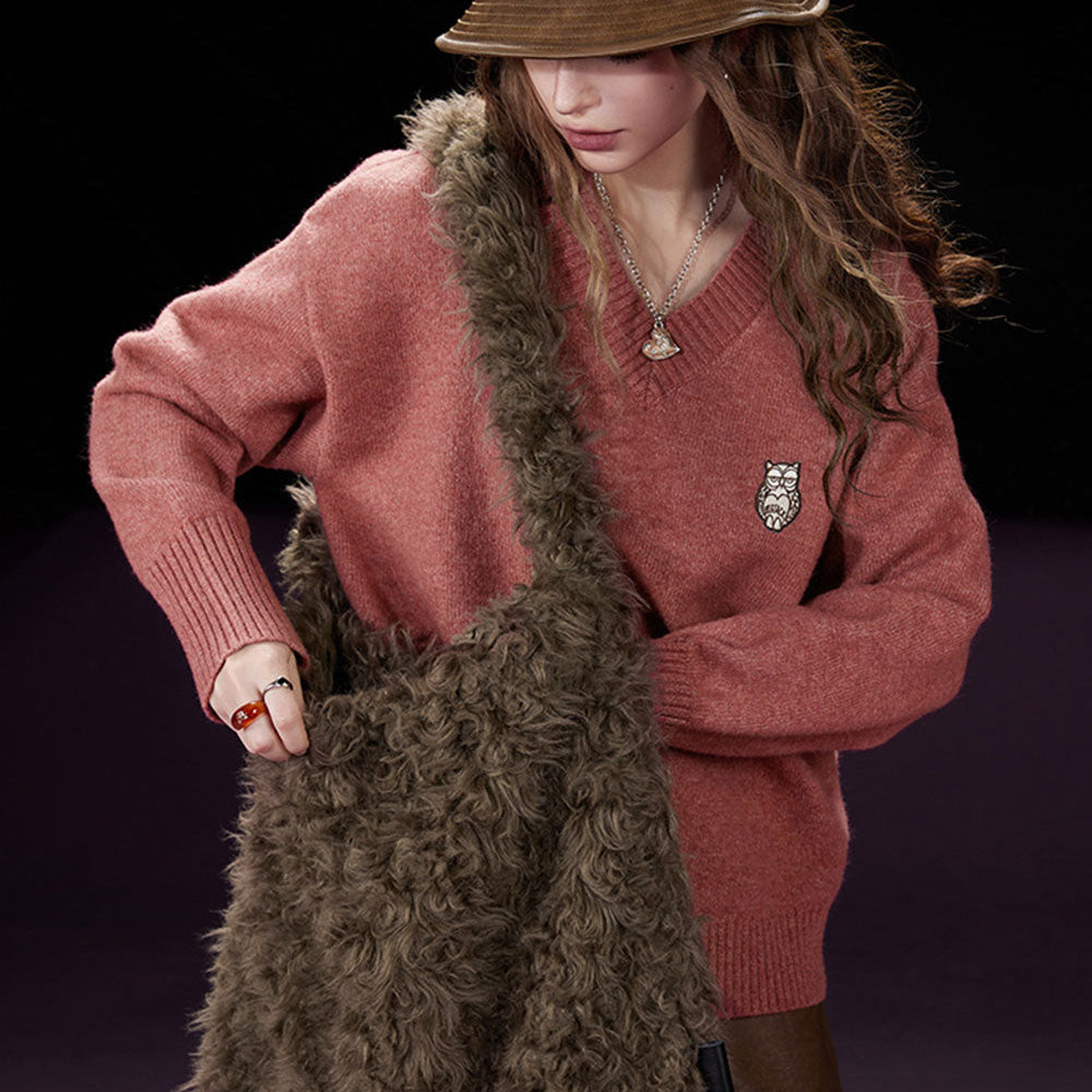 
                  
                    ELFSACK Korean Fashion Fluffy Bag Women 2023 Winter New Designer Accessorize
                  
                