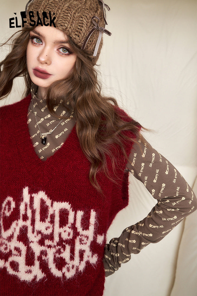 
                  
                    ELFSACK Christmas Sweater Vests Women 2023 Winter New Sleeveless Knitted Dressy Tops
                  
                