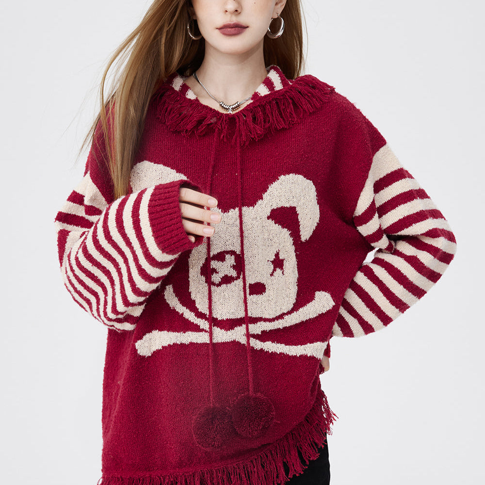 
                  
                    ELFSACK Lightweight Hoodied Sweaters For Women Rabbit Dressy Casual Tops 2024 Spring New
                  
                