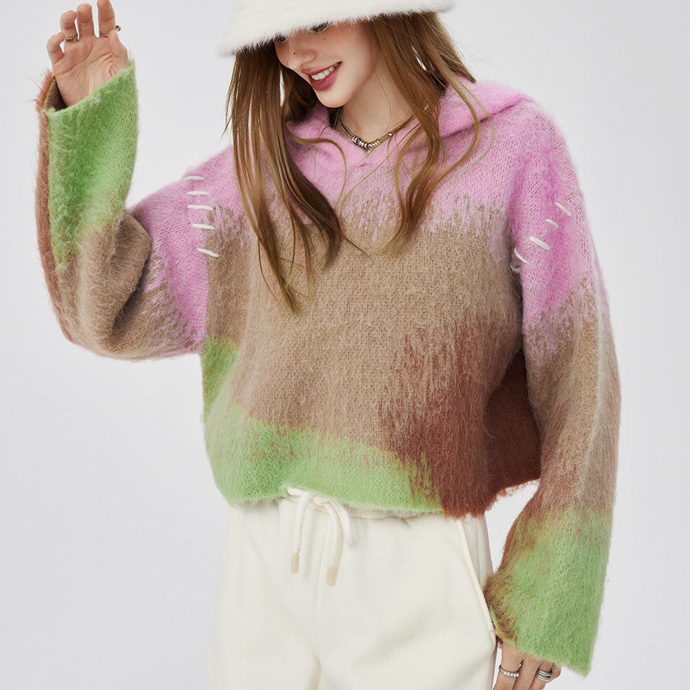 ELFSACK Lightweight Hoodied Sweaters For Women Dressy Casual Tops 2024 Spring New