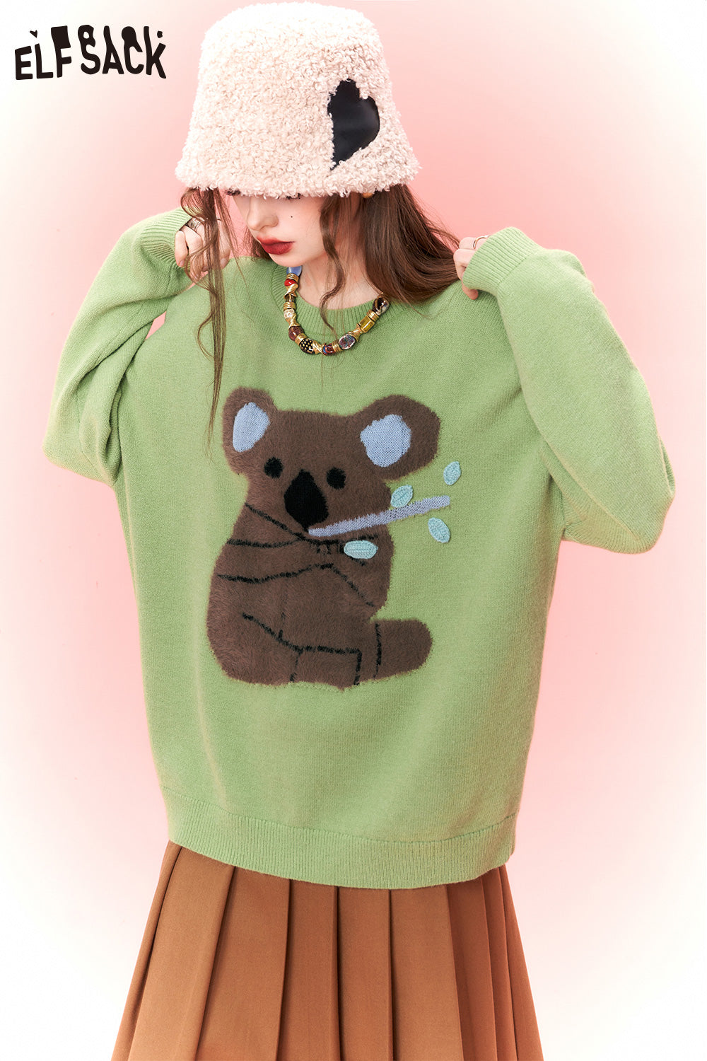 
                  
                    ELFSACK Christmas Kawaii Sweaters Women 2023 Winter New Korean Fashion Tops
                  
                