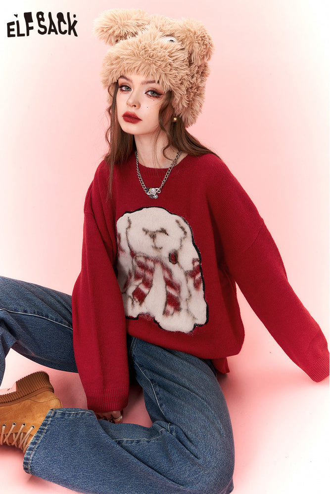 
                  
                    ELFSACK Christmas Kawaii Sweaters Women 2023 Winter New Korean Fashion Tops
                  
                