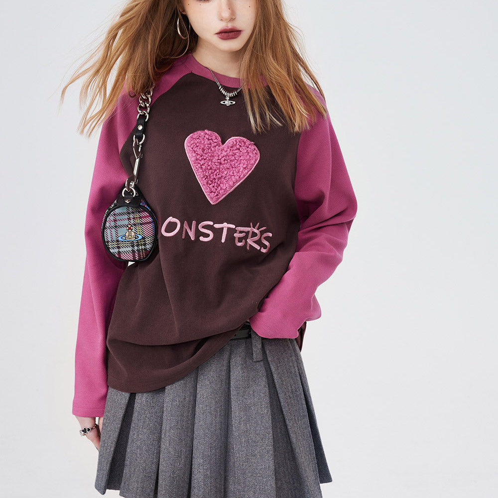 
                  
                    ELFSACK Underwear Women Bottoming Shirt Spring Slim Basic Long-Sleeved T-Shirt Loose Heart Embroidered 2024 Spring New
                  
                