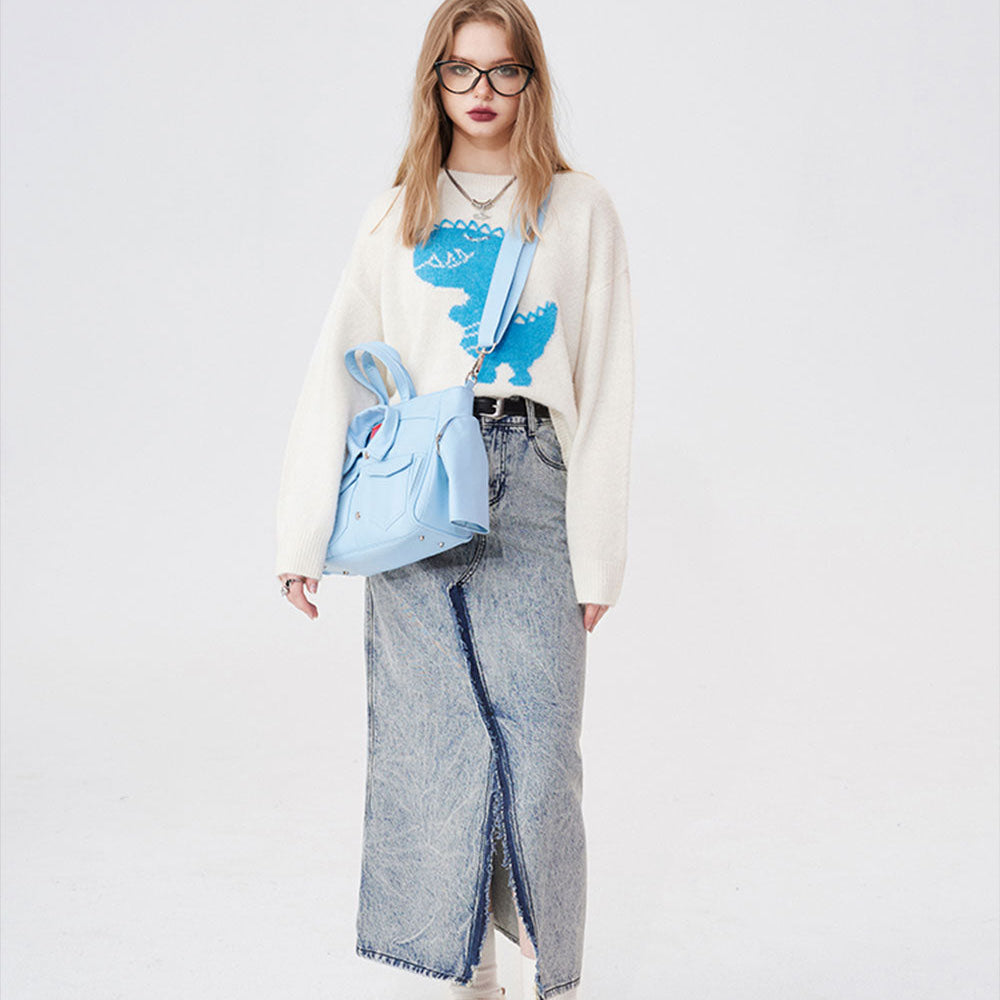 
                  
                    ELFSACK Open Half Denim Skirt Women 2023 Summer New Y2k High Waist Long Skirt Female Package Hip Skirt Jean Skirts Long Tyle Harajuku
                  
                