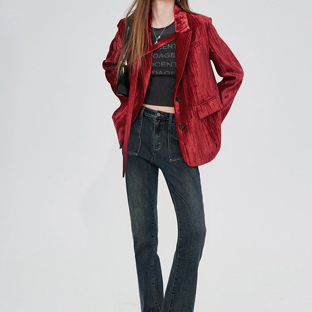 
                  
                    ELFSACK Korean High-Quality Velvet Spring Winter Formal Ladies Blazer Business Suits Work Wear Office Uniform Pants Jacket
                  
                