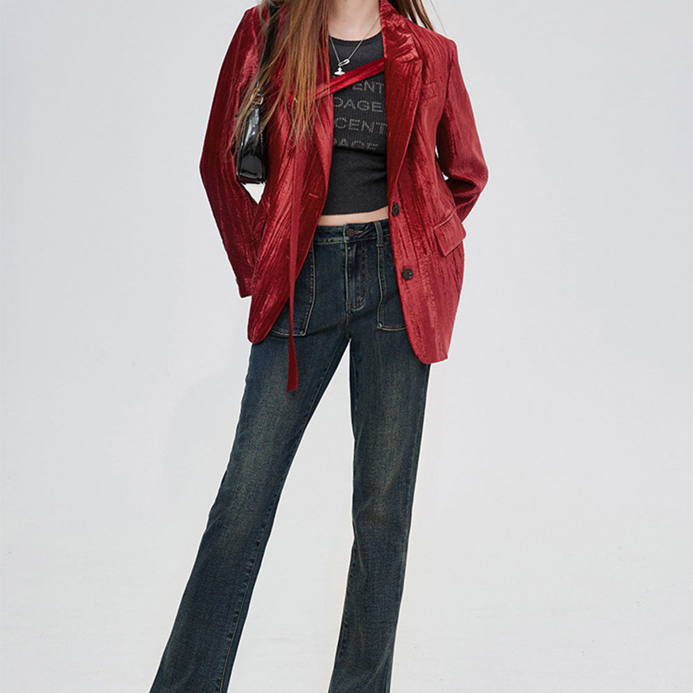 
                  
                    ELFSACK Korean High-Quality Velvet Spring Winter Formal Ladies Blazer Business Suits Work Wear Office Uniform Pants Jacket
                  
                