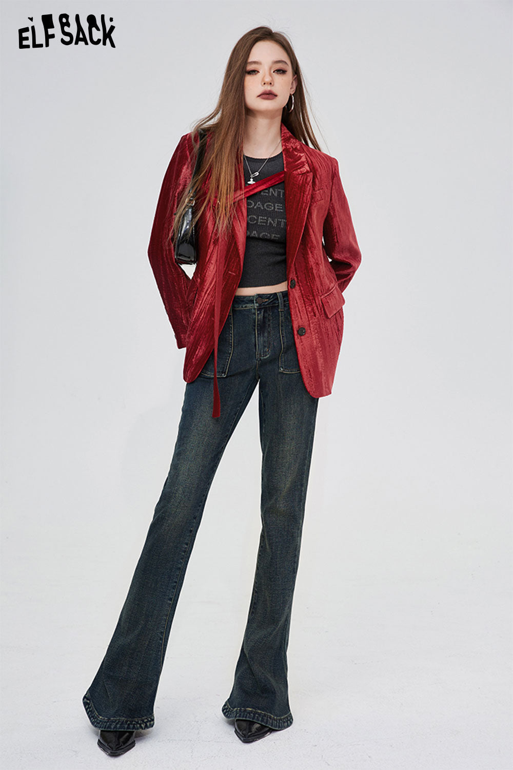 
                  
                    ELFSACK Korean High-Quality Velvet Spring Winter Formal Ladies Blazer Business Suits Work Wear Office Uniform Pants Jacket
                  
                