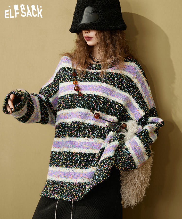 ELFSACK Striped Pullover Sweaters