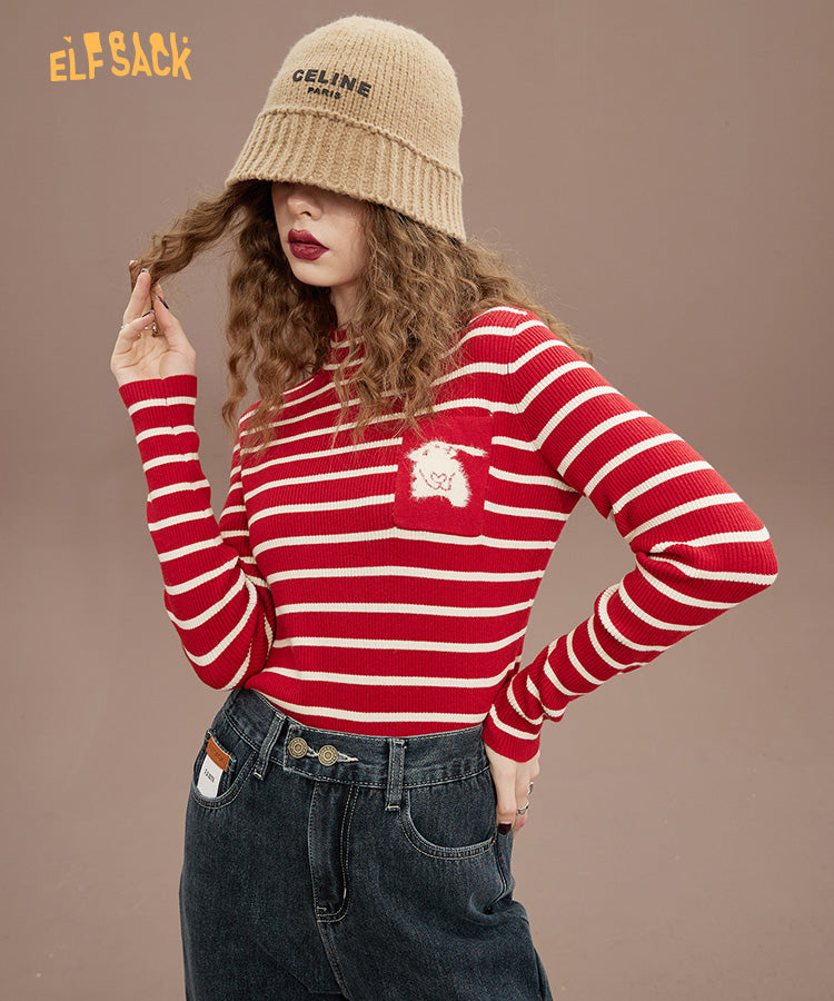 
                  
                    ELFSACK Striped Pullover Sweaters
                  
                