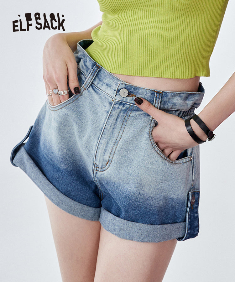 
                  
                    ELFSACK High Waist Denim Shorts
                  
                