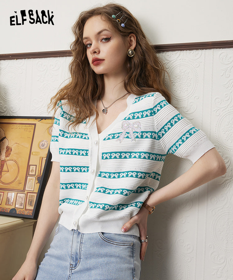 
                  
                    ELFSACK Striped Knitwears Cardigan
                  
                