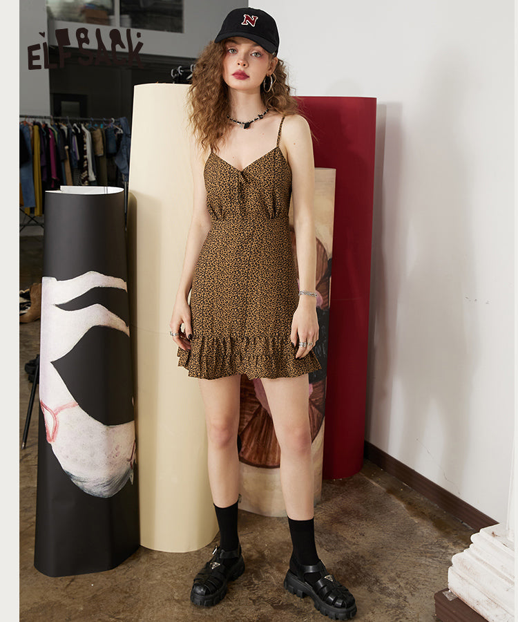 
                  
                    ELFSACK New Designed leopard Print Slip Dresses
                  
                