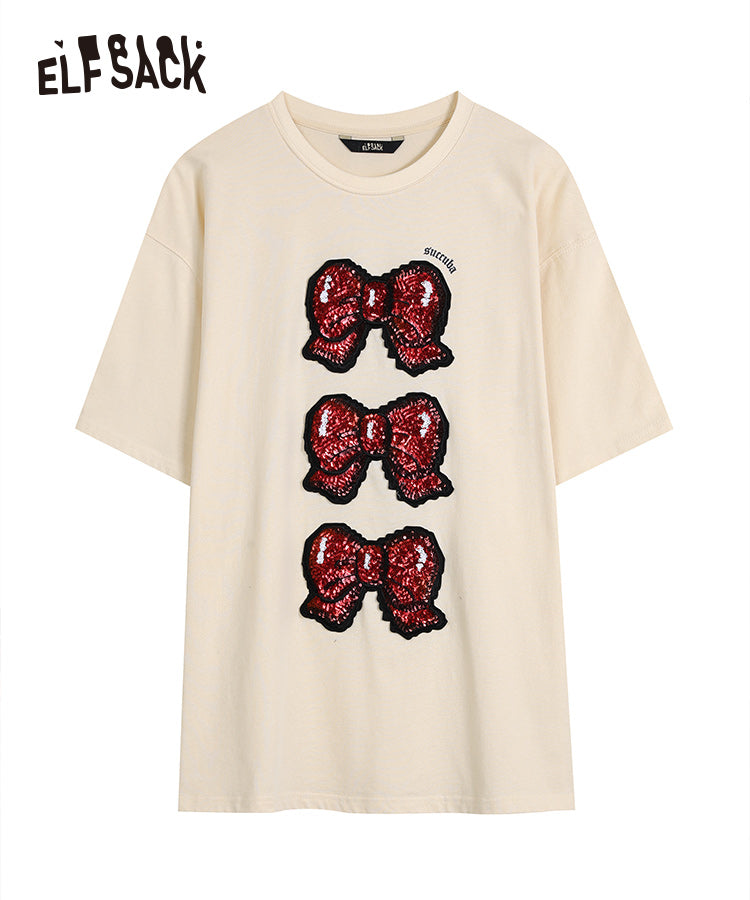 
                  
                    ELFSACK Bow Beige Short Sleeve T-Shirts
                  
                